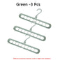 3Pcs 9-hole Clothes hanger Organizer Space Saving Hanger Multi-function Folding Magic Hangers Drying Racks Scarf Clothes Storage