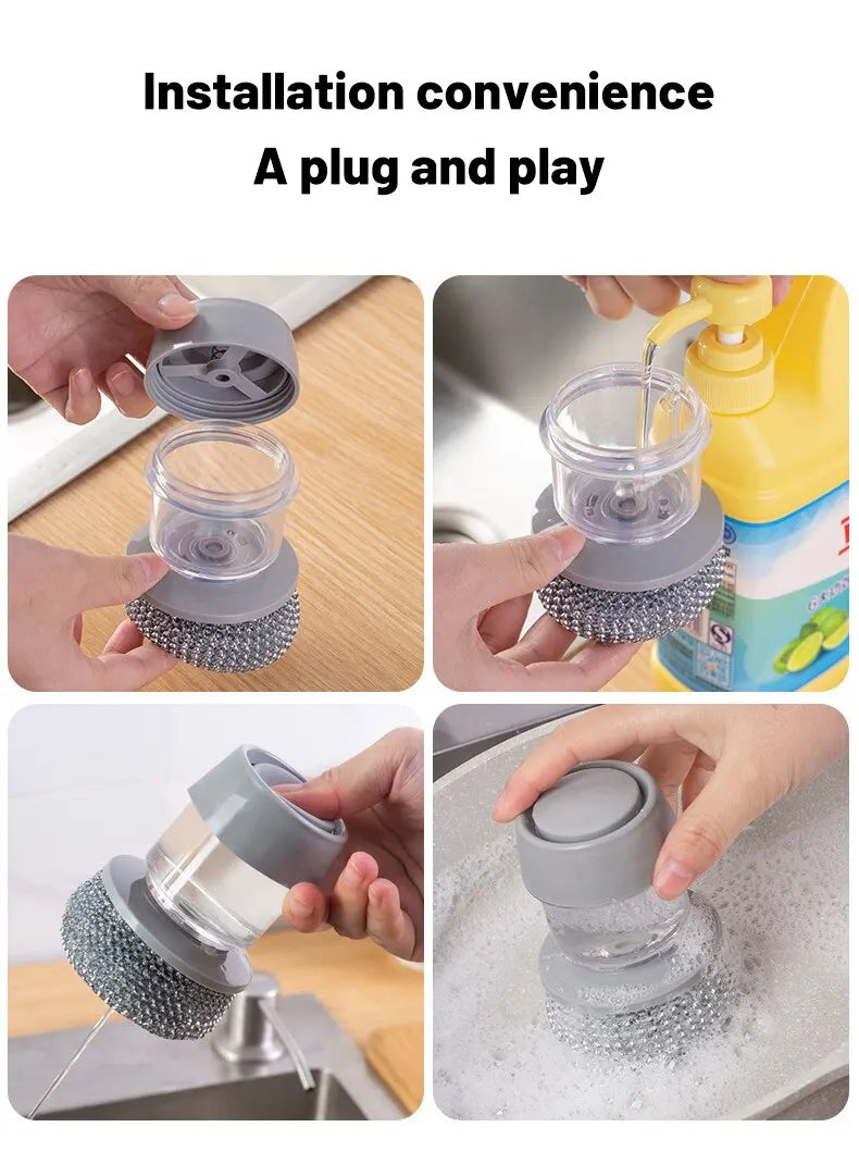 Smarova™ Soap-Dispensing Dish Brush